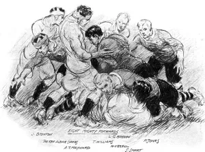 Jones Prints: England v Wales rugby match 1914