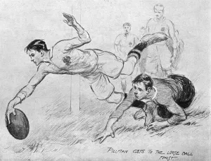 Welsh Prints: England v Wales rugby match 1914