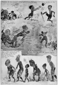 Park Prints: England v Wales rugby match at Cardiff Arms Park. A heavy defeat for England explained in