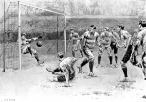Floor Prints: England vs. Scotland Football Match, 1901