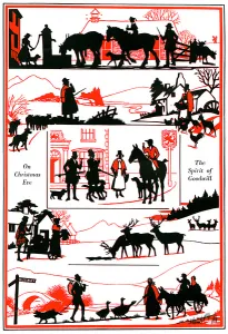 Silhouettes Prints: England, Wales, Scotland, Ireland by H. L. Oakley