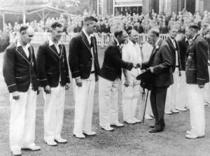 Batsman Prints: Englands test match victory: meeting the King