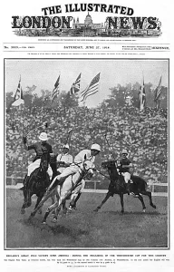 Americans Prints: Englands victory over America in polo, 1914