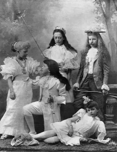 Childhood Prints: English children at a fancy dress ball in Quetta, India