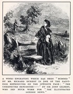 John Prints: Engraving by Sir John Gilbert, featured in The Illustrated London News in 1932 to show