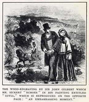 John Prints: Engraving by Sir John Gilbert, featured in The Illustrated London News in 1932 to show