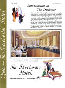 Floor Prints: Entertainment at the newly opened Dorchester Hotel