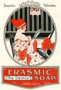 Soap Prints: Erasmic soap, WW1 advertisement