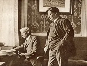 1920 Prints: Ernest Bevin with Ramsay Macdonald at the time he supported the dockers claims for a