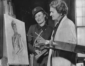 Collector Prints: Ethel Gabain and a sitter