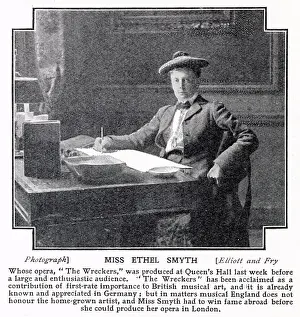 Movement Prints: Ethel Smyth (1858 - 1944), English composer and a member of the women's suffrage movement