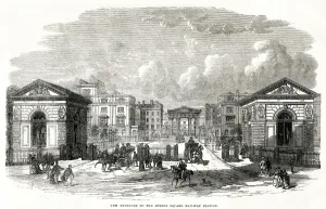 Stone Prints: Euston Square - Railway Station Entrance, London 1870