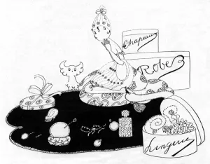 Shopping Prints: Eve and her luxuries, WW1