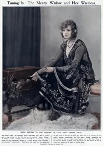 1923 Prints: Evelyn Laye listening to music in 1923