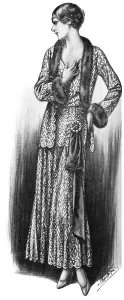 Metal Prints: Evening dress and coatee from Peter Robinson