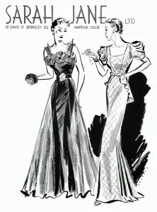 Clutch Prints: Two evening gowns by Sarah Jane 1936