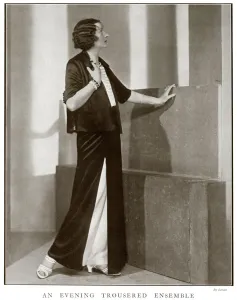 Evening Prints: An evening trousered ensemble by Jean Patou