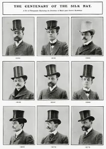19th Prints: Evolution of Men's Silk Top Hats 1805 -1875