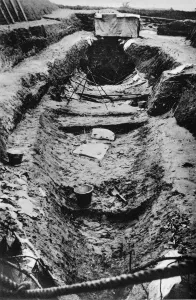 Ship Prints: Excavation at Sutton Hoo, Suffolk, 1939. The cavity occupied by the ship