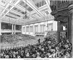 Meetings Prints: EXETER HALL / MEETING 1844