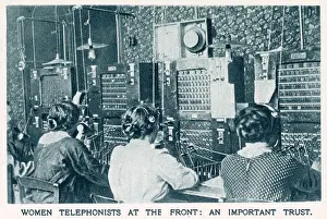 Central Prints: Experienced women operators in the French Central Army Telephone Office