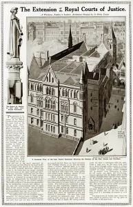 Stephenson Prints: Extension of the Royal Courts of Justice, London
