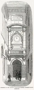 Exterior Prints: Exterior of the Central Electric Telegraph Station, founder s-court, Lothbury, London