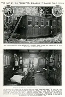 Exterior Prints: Exterior and interior of Prince Ranjitsinhjis portable shooting-box