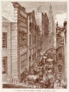 1881 Prints: Exterior of Milford Lane, where the weekly The Graphic