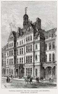 Exterior Prints: Exterior of National Hospital for the Paralysed and Epileptic, Queen Square, Bloomsbury