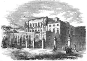 Ballroom Prints: Exterior of new ball room at Buckingham Palace, 1856