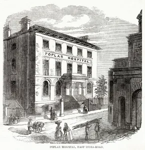 Exterior Prints: Exterior of the Poplar Hospital in east India Road, London