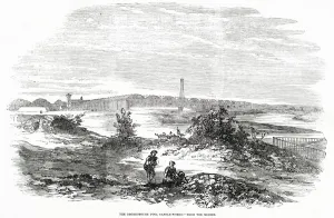 Works Prints: Exterior of Prices Patent Candle Company, Bromborough Pool Works. Date: 1854