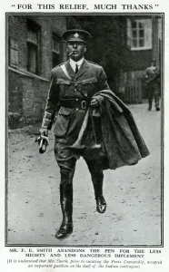 Lawyer Prints: F E Smith MP in uniform, WW1