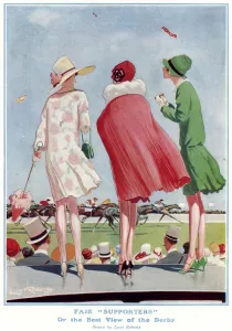 Crowds Prints: Fair Supporters - or the best view of the Derby 1928