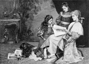Images Dated 15th November 2004: Family reading the Illustrated Papers, c. 1897