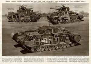 Desert Prints: Three famous Allied tanks by G. H. Davis