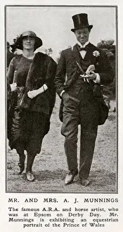 Cigarette Prints: Famous Equine artist Sir Alfred James Munnings and wife