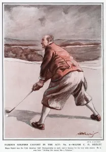 Amateur Prints: Famous Golfers Caught In The Act. No. 6. Major C. O. Hezlet