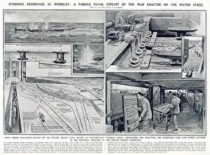 Exhibition Prints: A famous naval exploit of the war enacted on the water stage at the British Empire Exhibition at Wembley in 1924