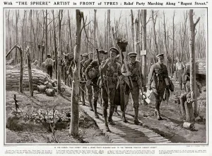 Matania Prints: In the Famous Plug Street Wood by Matania