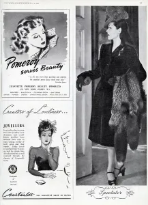 Advertisements Prints: Fashion Advertisements - Tatler and Bystander, 1945