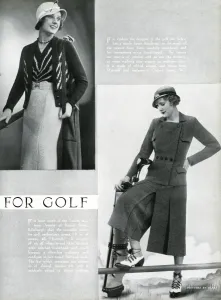 Golfing Prints: Fashion for golf 1933