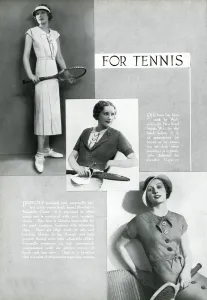 Frocks Prints: Fashion for tennis 1933