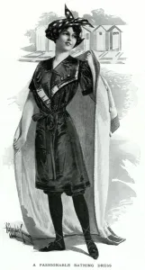 Swimsuit Prints: Fashionable bathing dress 1912