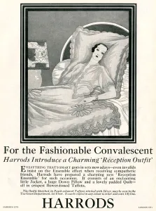 Resting Prints: For the Fashionable Convalescent - Harrods advertisement