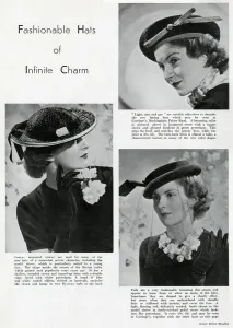 Charm Prints: Fashionable hats of infinite charm 1937