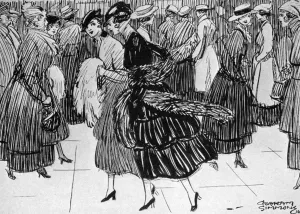 Munition Prints: Fashionable ladies consider munitions work