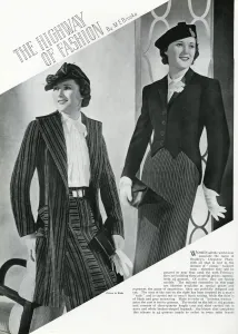 Suits Prints: Fashionable model 1937
