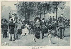 Strolling Prints: Fashionable people in the Row, Hyde Park, London